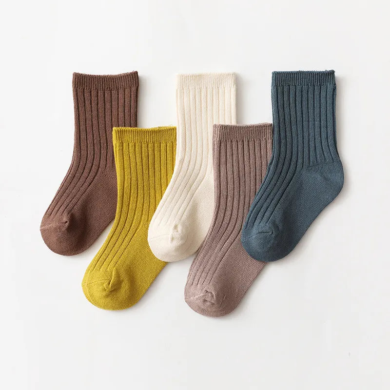 5Pairs Fadeless Soft Baby Socks