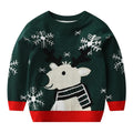 Christmas Toddler Baby Cozy Elk Print Sweater