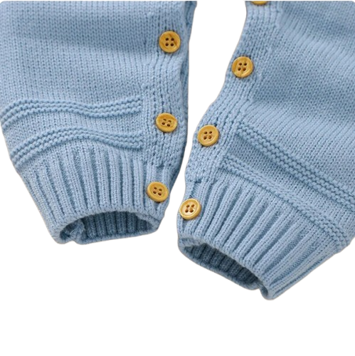 The Alex - Baby Rabbit Knitted Romper Long Sleeve Crew Neck Newborn Boy Girl Outfit