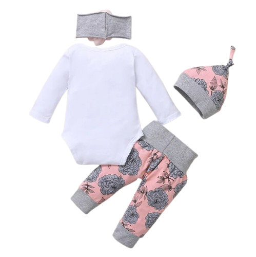 The Bellamy - Daddy's Girl & Mommy's World Romper + Rose Pants
