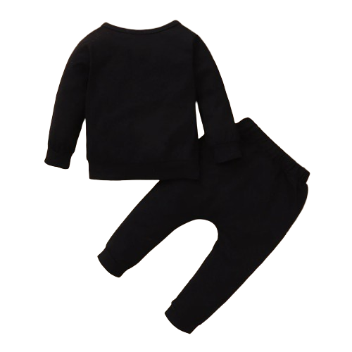 The Cleo - Newborn Baby Boy Mini Boss Long Sleeve Print Tee and Long Pants Sport Casual 2PCS Set