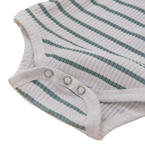 The Ash - Newborn Baby Ribbed Stripe Romper Pants Set Long Sleeve Cotton Fall Outfit