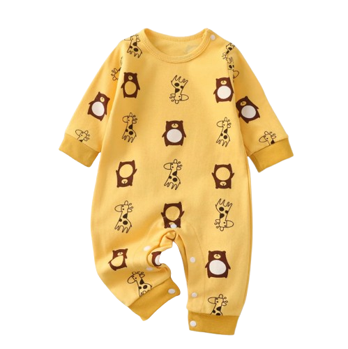 The Axel - Newborn Baby 100% Cotton Romper Long Sleeve Soft Spring Autumn Outfit
