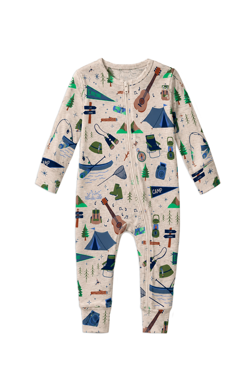 Camp Out Zip Romper