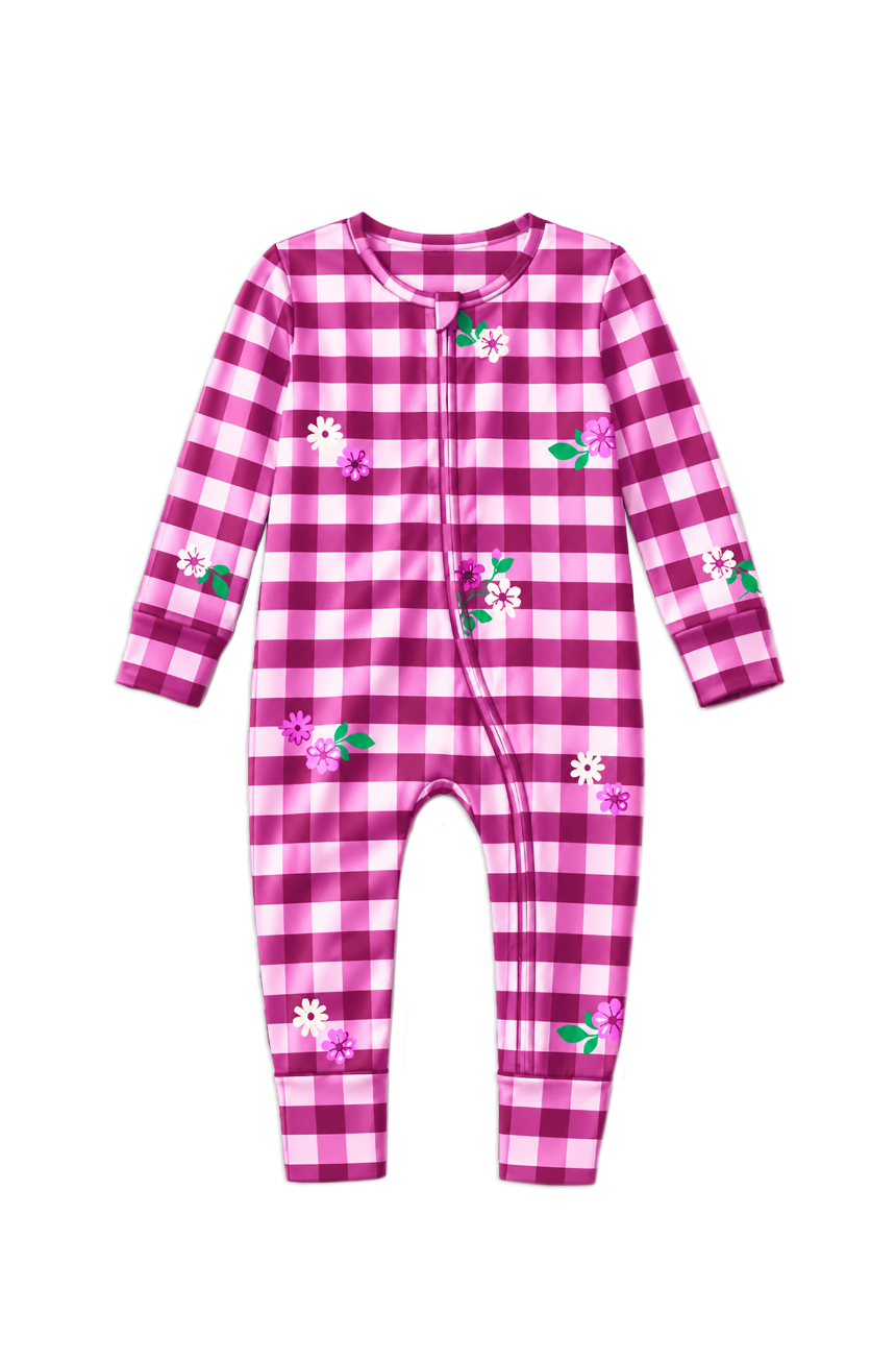 Harvest Check Zip Romper