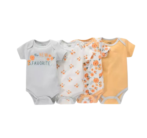 The Caleb - Baby Unisex 4pcs Cartoon Print Bodysuits