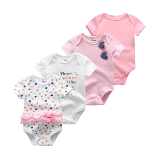 The Caleb - Baby Unisex 4pcs Cartoon Print Bodysuits