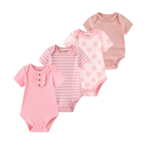 The Caleb - Baby Unisex 4pcs Cartoon Print Bodysuits
