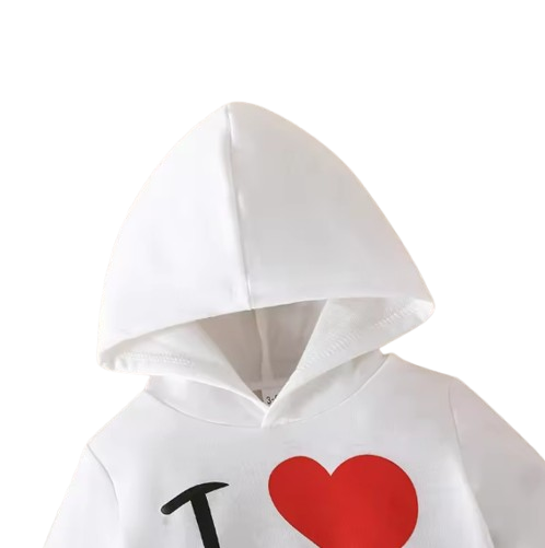 The Birch - Baby Unisex "I Love Papa" Print Solid Colour Hoodie