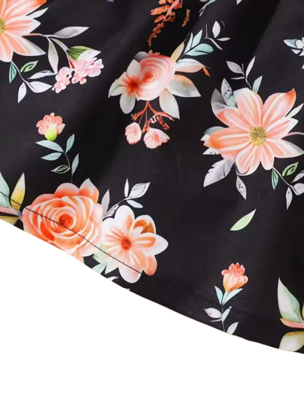 The Antonella - Baby Girl Floral Print Sleeveless Dresses