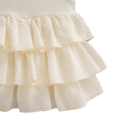 The Alexandria - Baby Girl Pink Bow Knit Red Coat with Sleeveless Cake Dress