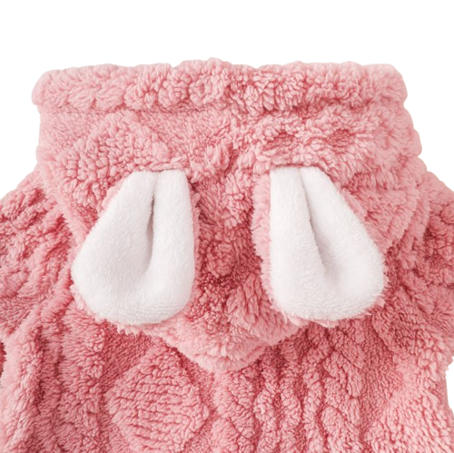The Amanda - Baby Girl Winter Fleece Pink Hooded Romper – Soft, Warm All‑in‑One Outfit for Infants