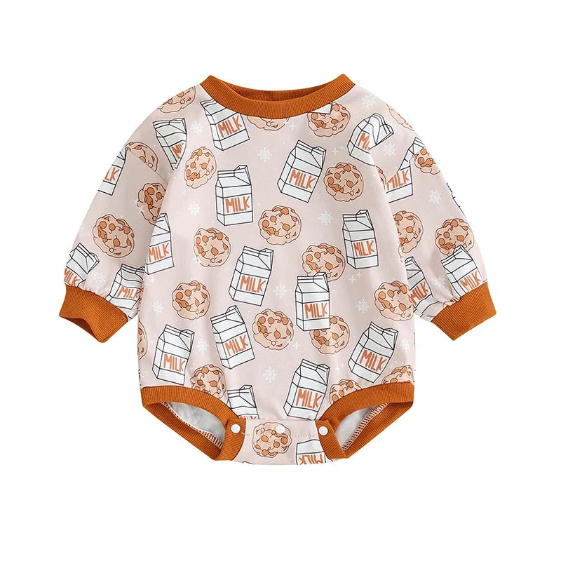 Baby Christmas Santa Gingerbread Romper