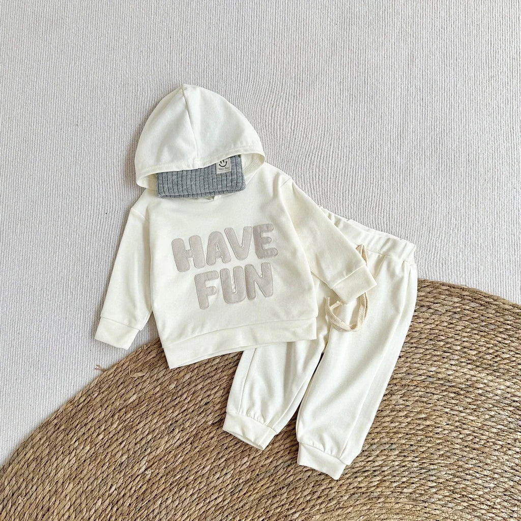 Boys/ Girls Hoodies Suit Casual Style Letter Print 2PCS Sets