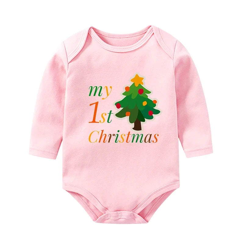1st Christmas Baby Bodysuits