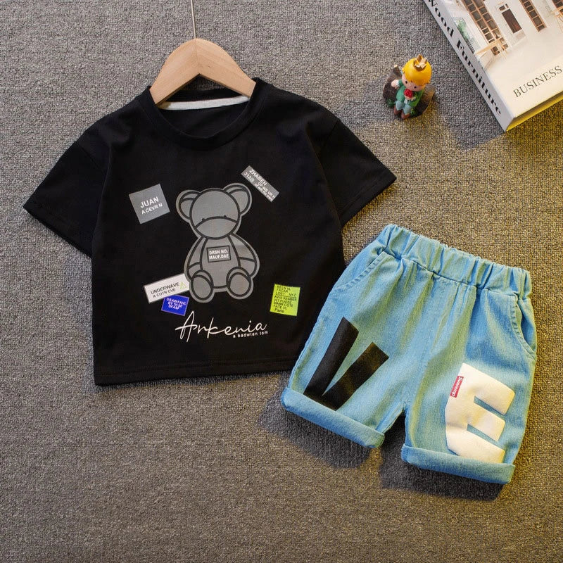 boys Clothing set. short sleeve shirt + shorts