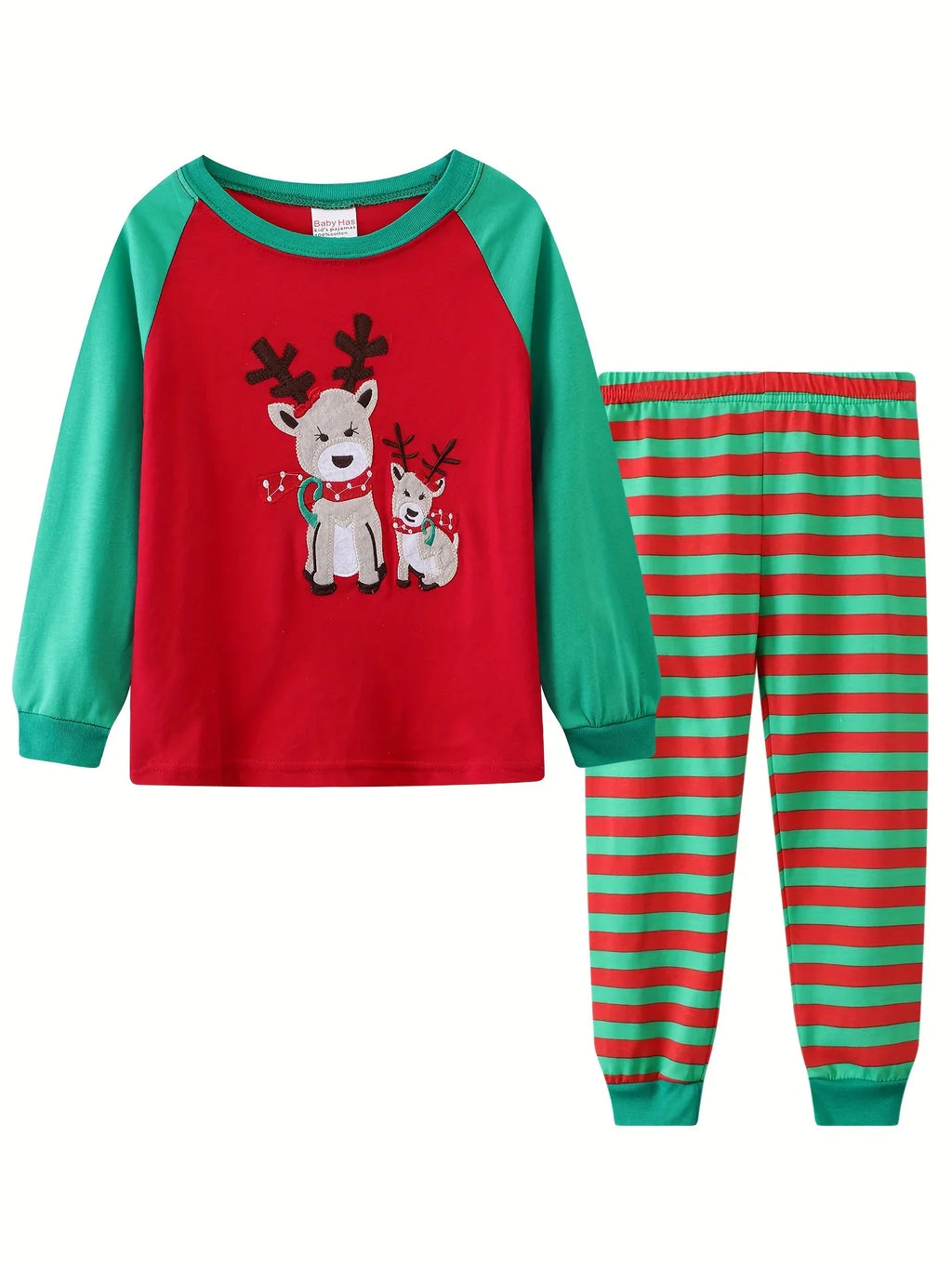 Children's Cute Cartoon Santa Claue Pajamas Sets
