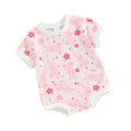 Bunny Printed Short Sleeve Romper