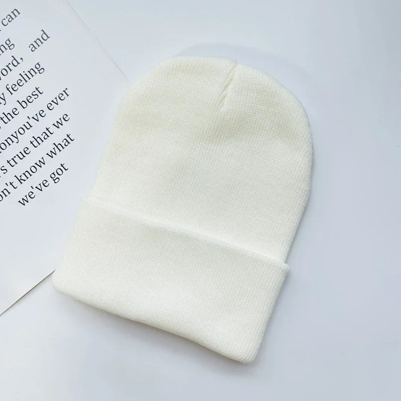 Baby Winter Knitted Hat Cuff Keep Warm Crochet Child Cap For Kids Women Men Outdoor Acrylic Solid Color Girls Boys Beanies Hats