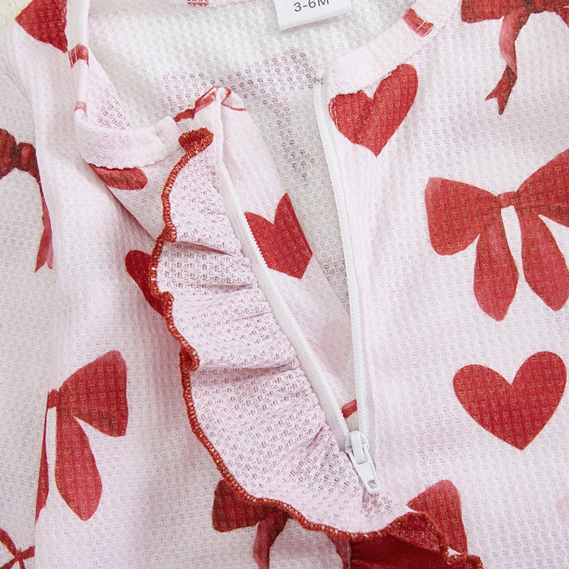 Baby Girls Footies Rompers Valentine s Day