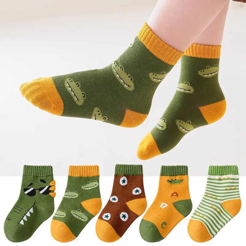 5 Pairs Cartoon Children Socks