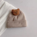 Cartoon Bear Baby Hat Cute Autumn Winter Warm Knitted Cap Beanies Infant Toddler Korean Solid Color Kids Boy Girl Beanie Caps 모자
