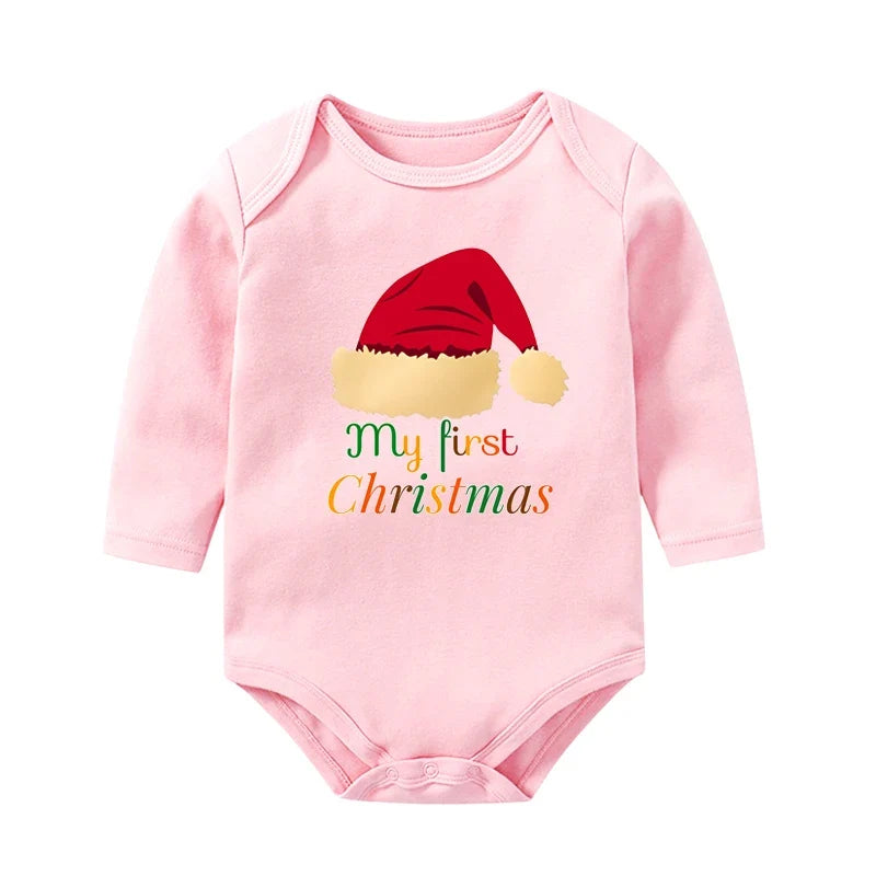 1st Christmas Baby Bodysuits