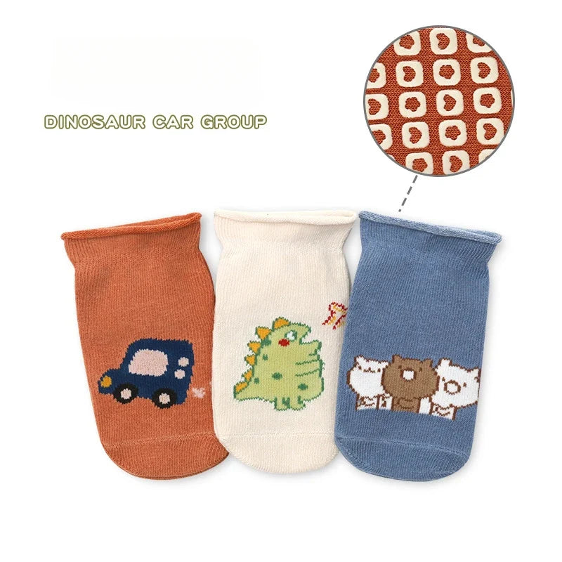 3 Pairs Cartoon Newborn Socks