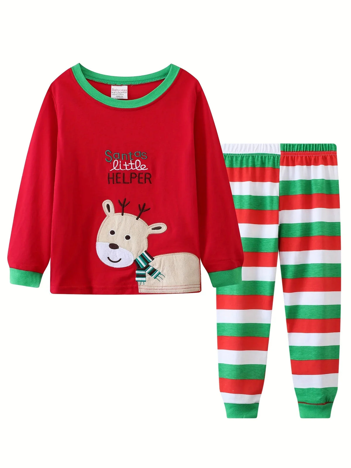Children's Cute Cartoon Santa Claue Pajamas Sets