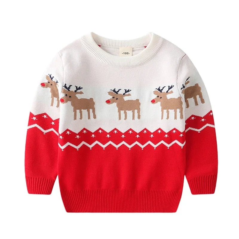 Baby Toddler Christmas Cartoon Print Sweater