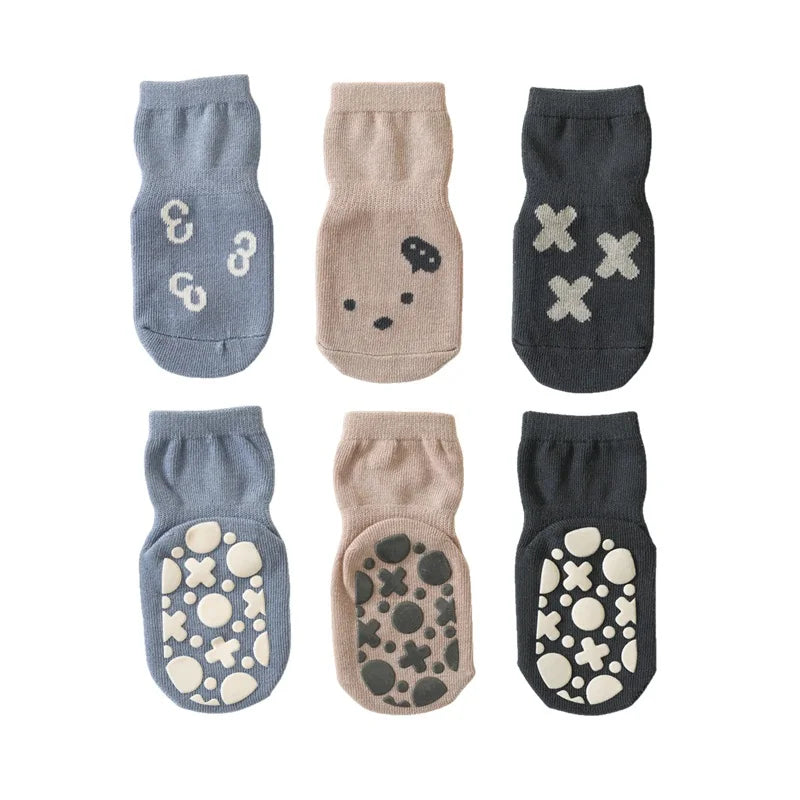 3 Pairs Cartoon Newborn Socks