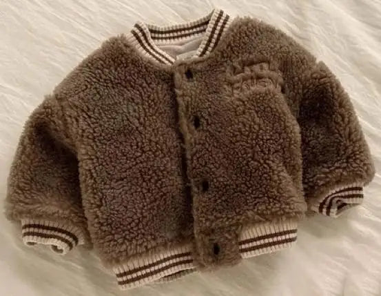 Baby Velvet Baseball Coat