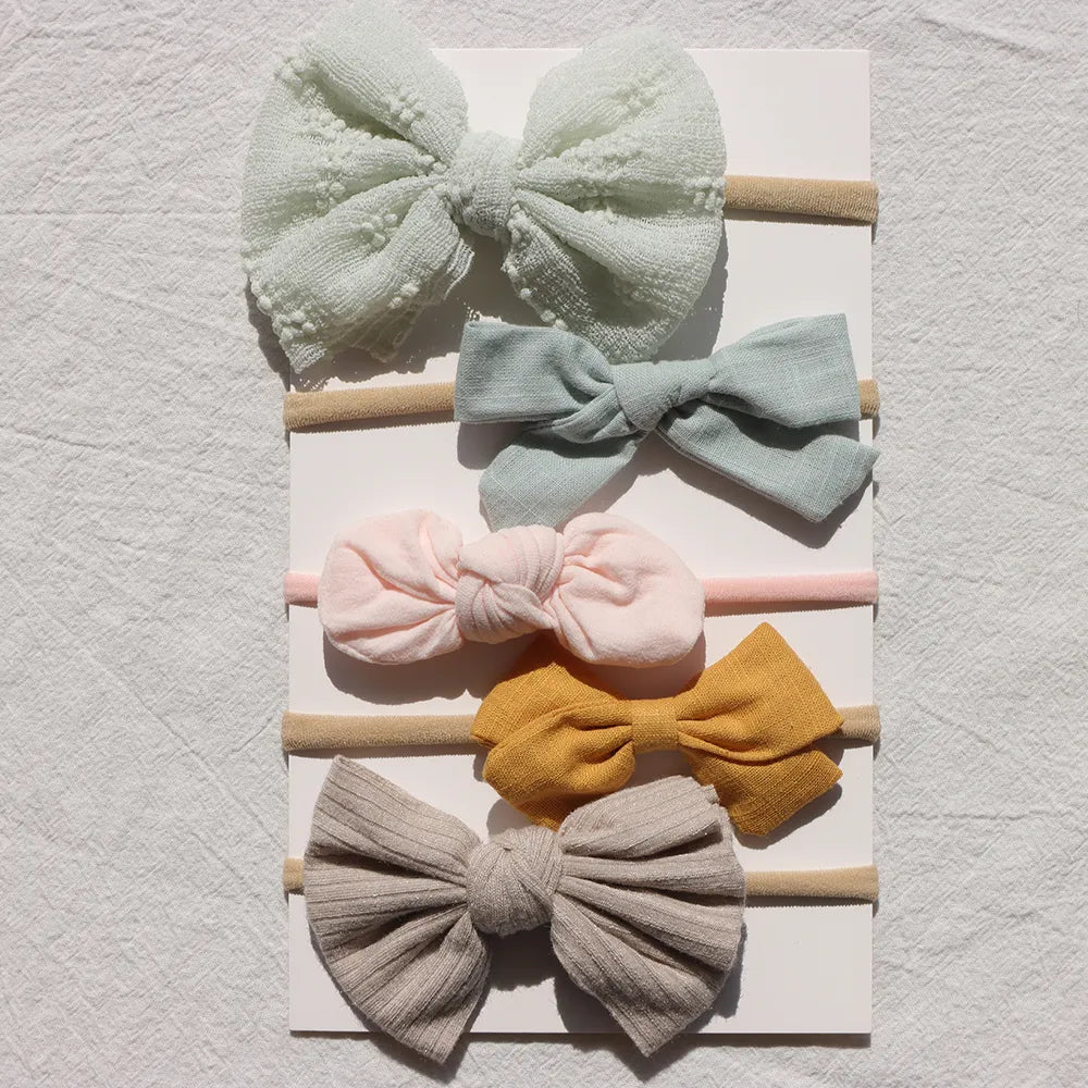 Baby Bow Headband 5Pc Set