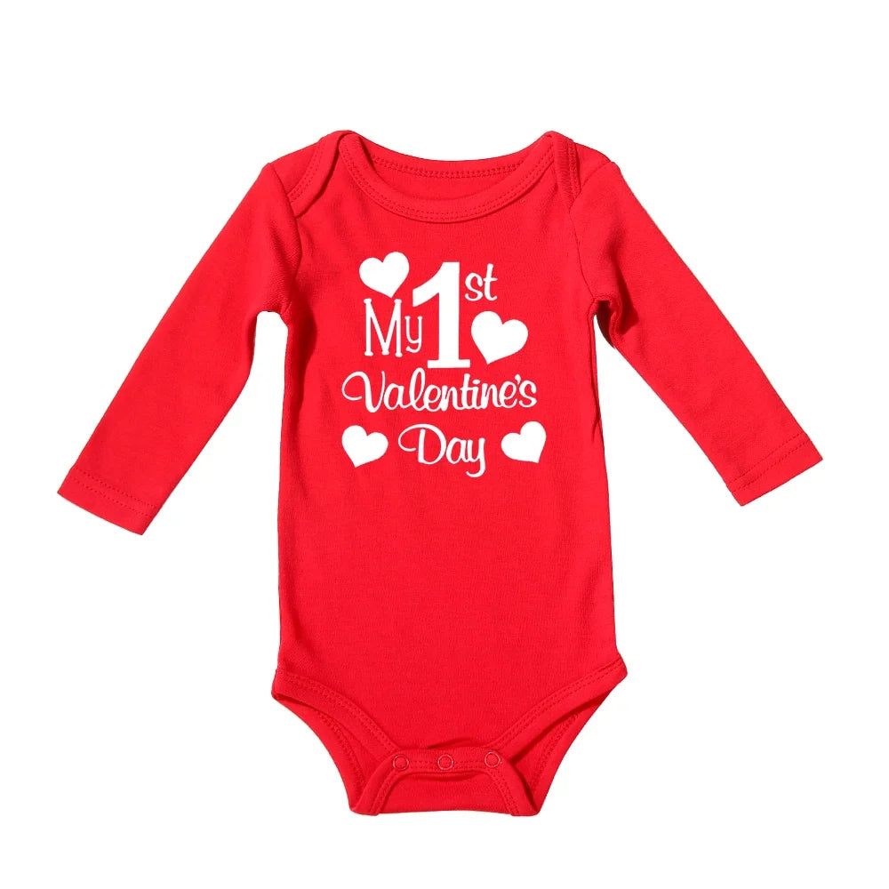 1st Valentine's Day Newborn romper