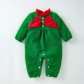 Baby Christmas Bow Long-sleeved Rompers