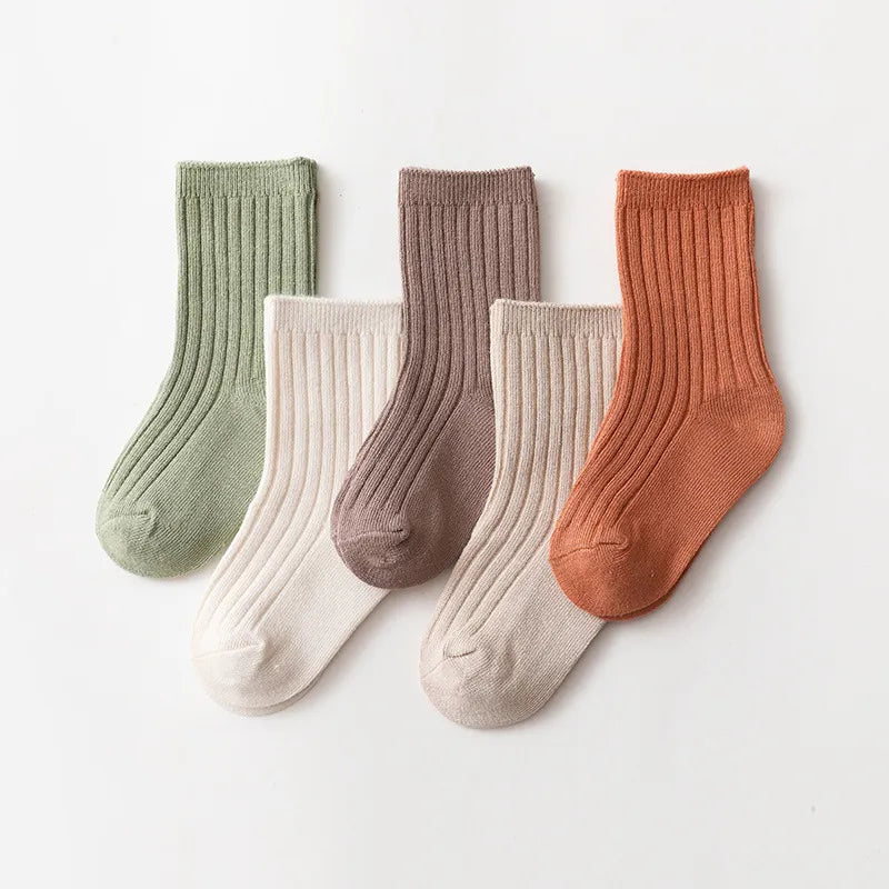 5Pairs Fadeless Soft Baby Socks