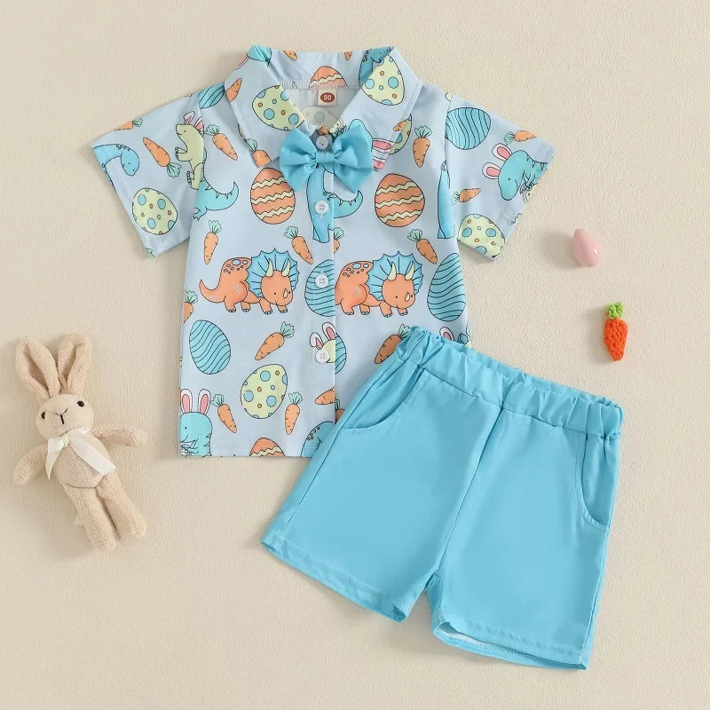Baby Boys Easter Outfits Cute Egg Carrot Pattern