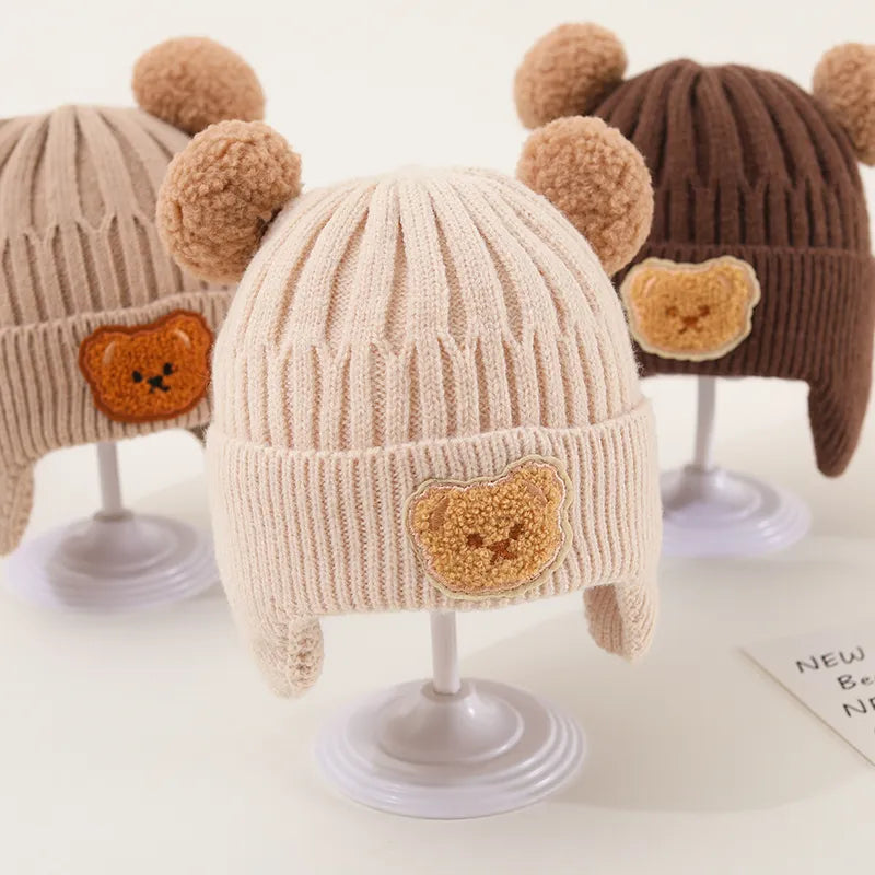 Baby Cute Bear Ear Protection Hats