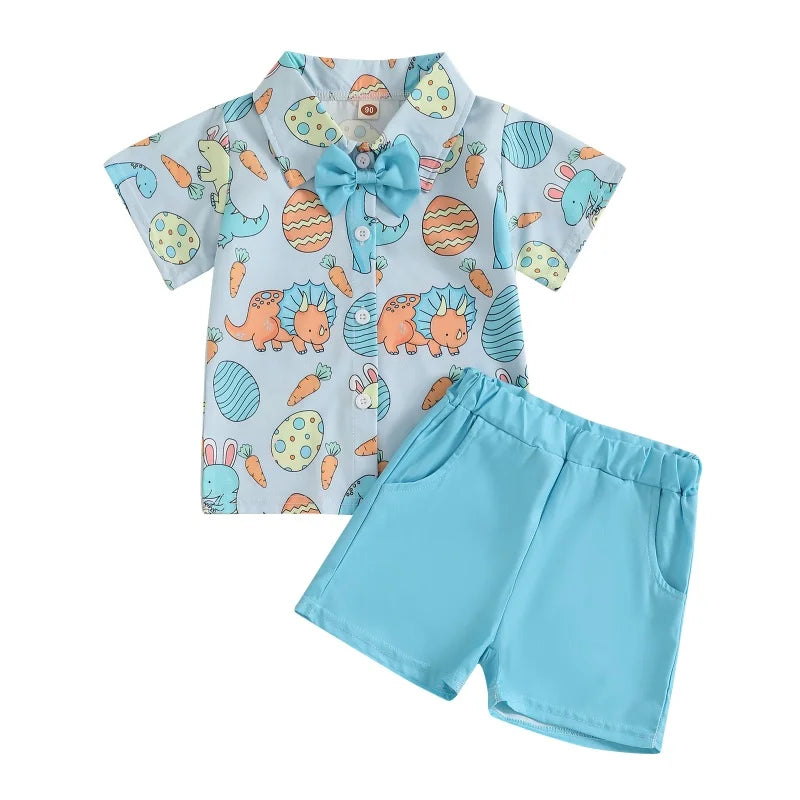 Baby Boys Easter Outfits Cute Egg Carrot Pattern