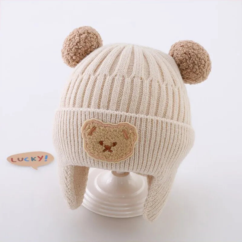 Baby Cute Bear Ear Protection Hats