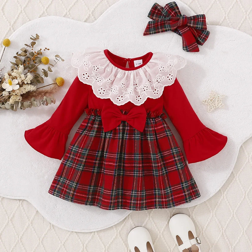 Baby Girl Blossom Bow Christmas Dress