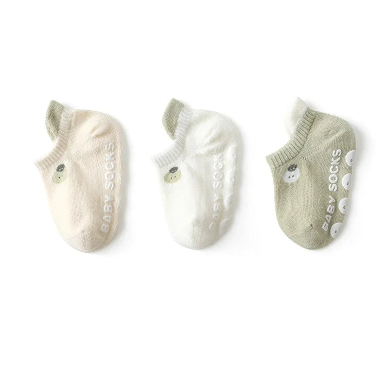 3 Pair Baby Sock Solid Color Mesh