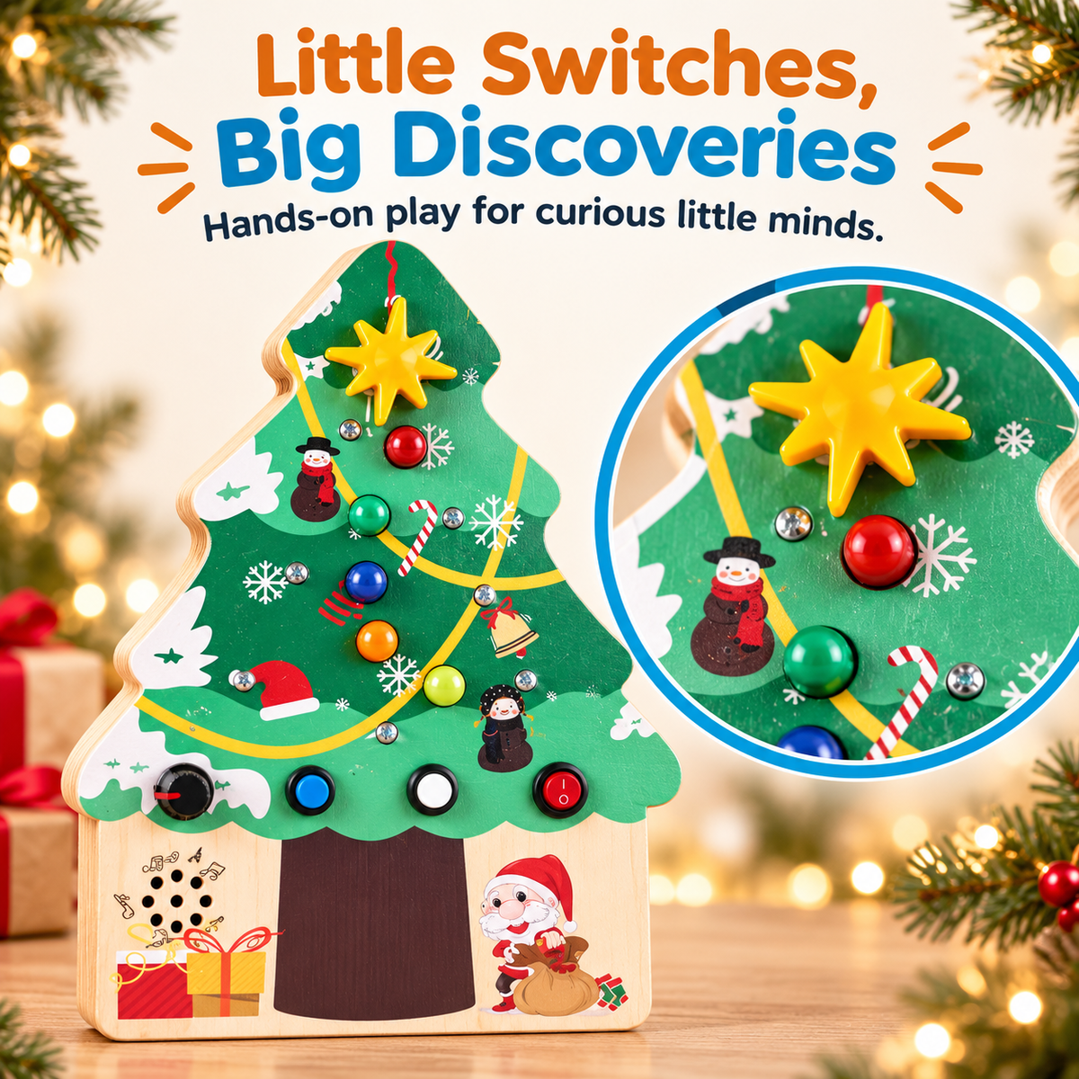 Montessori Wooden LED Christmas Tree