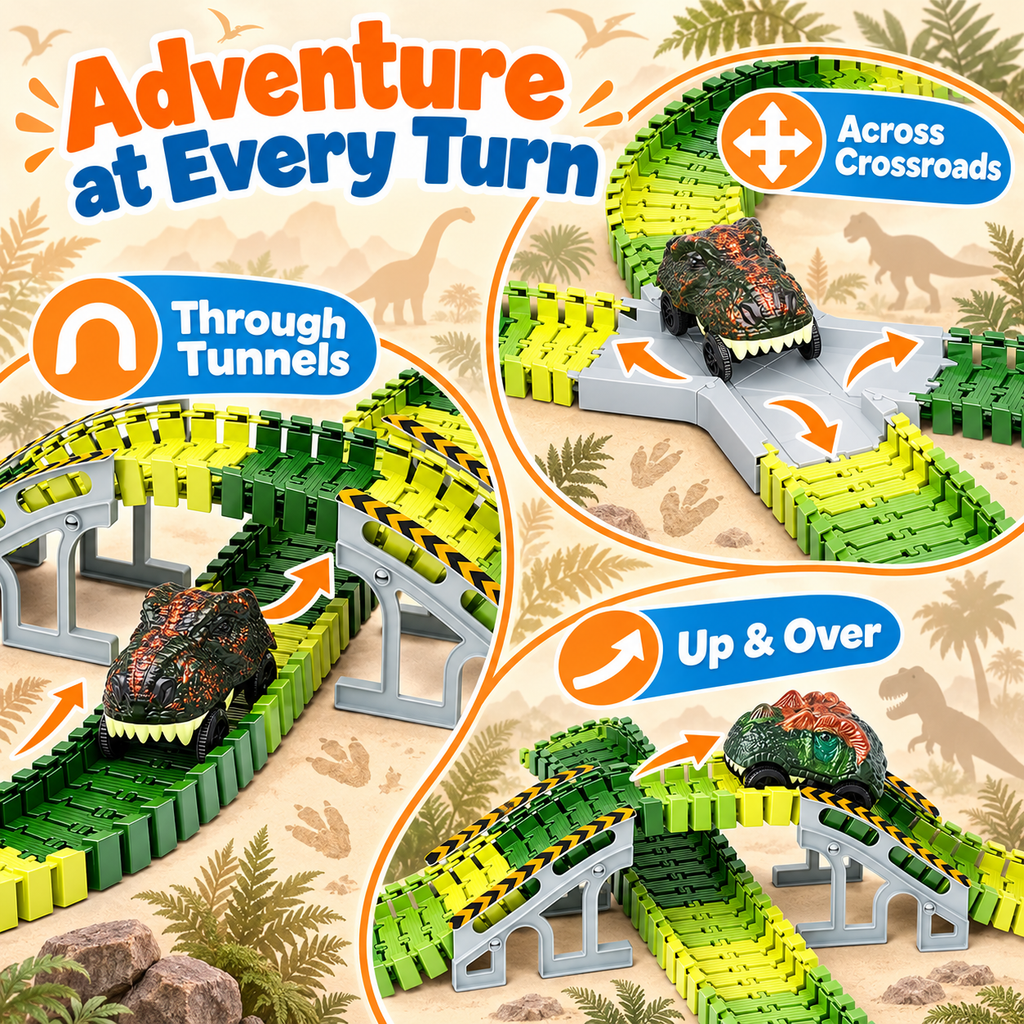 Montessori Dino World Race Track