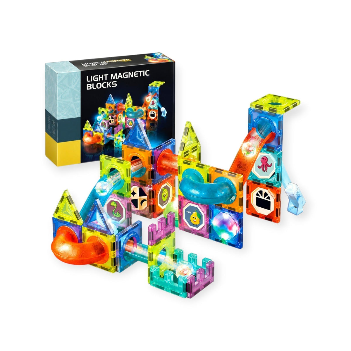 Montessori Glow Magnetic Tiles