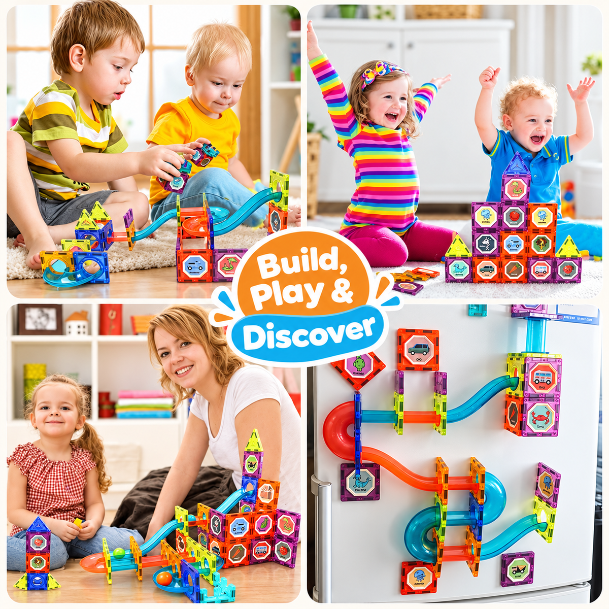 Montessori Glow Magnetic Tiles