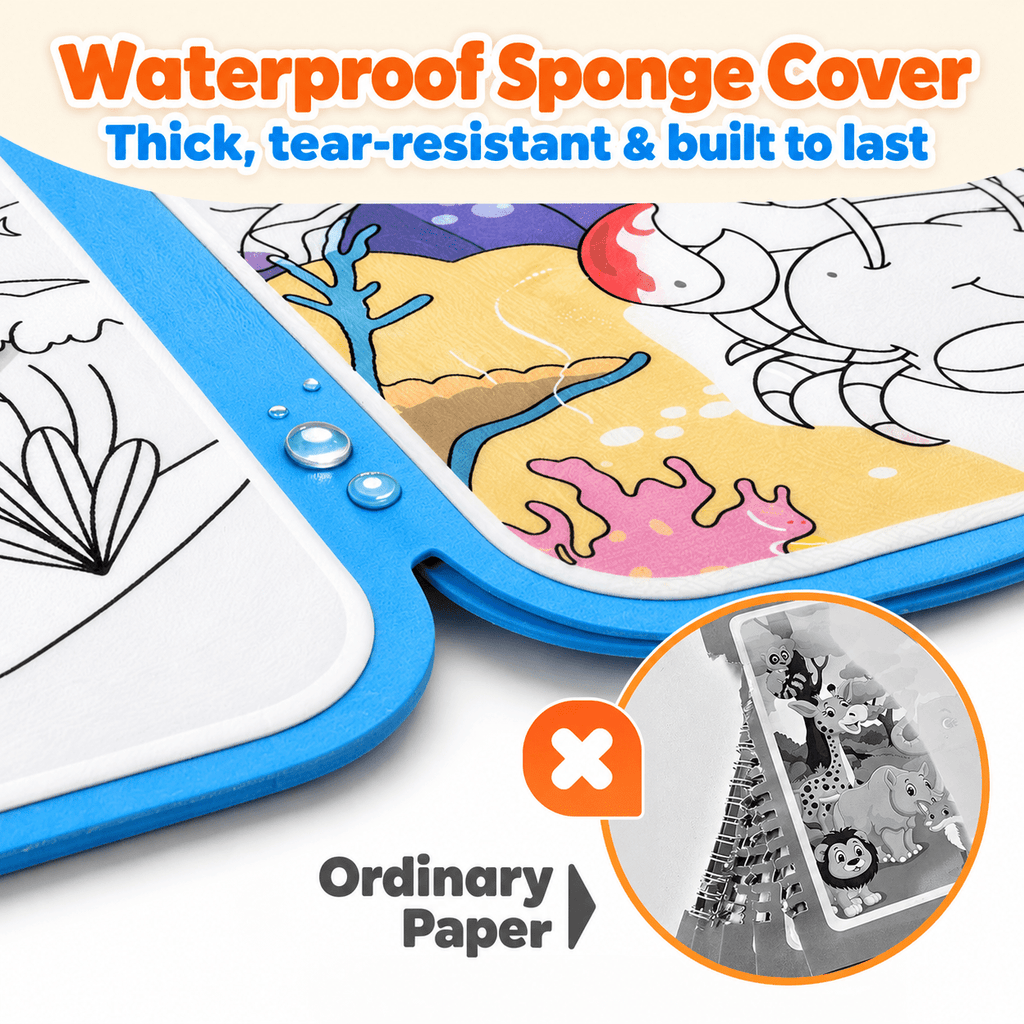 Montessori Magic Water Coloring Books (4-Pack)