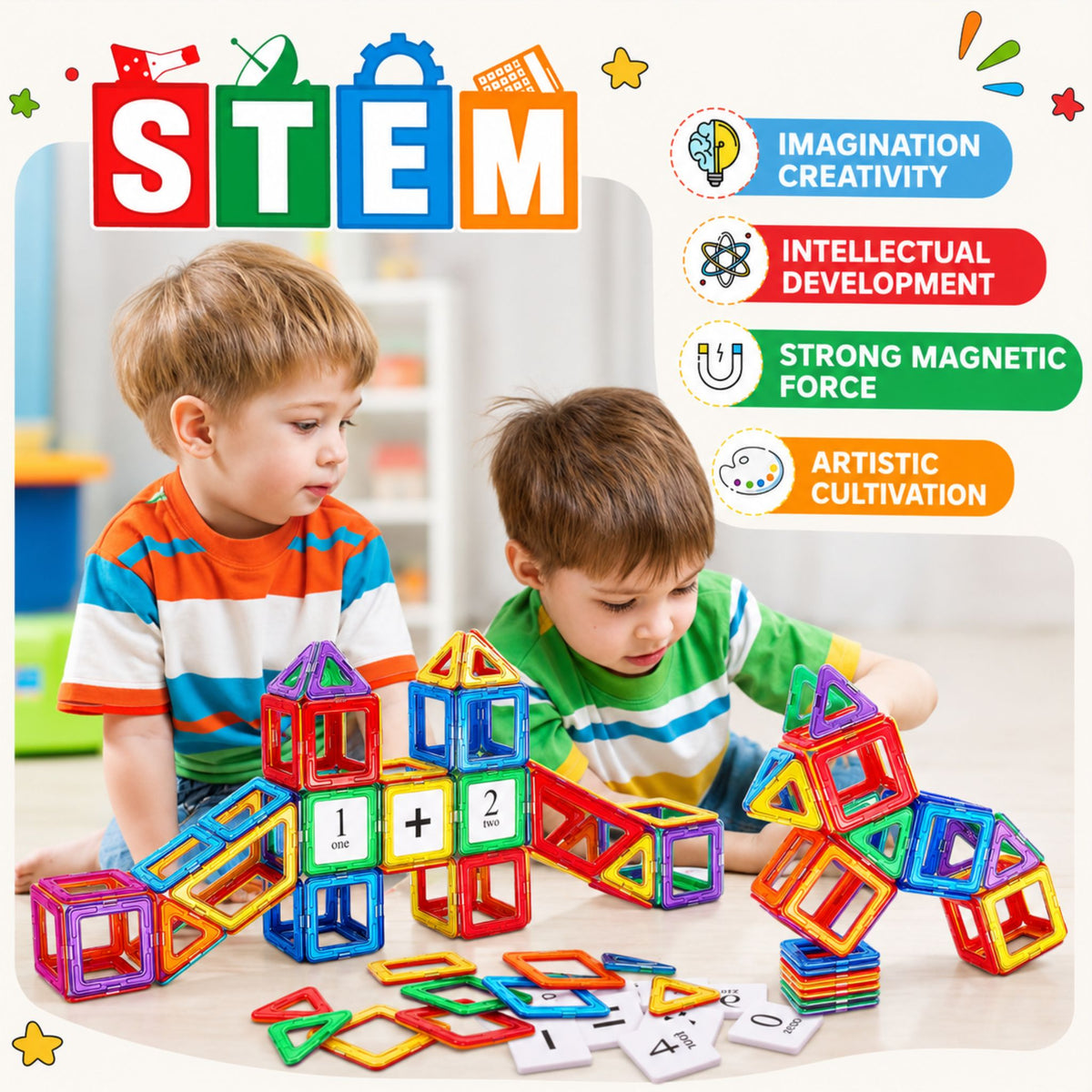 Montessori Magnetic Building Blocks