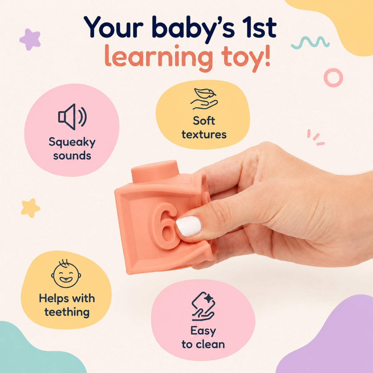 Montessori Squeaky Building Blocks