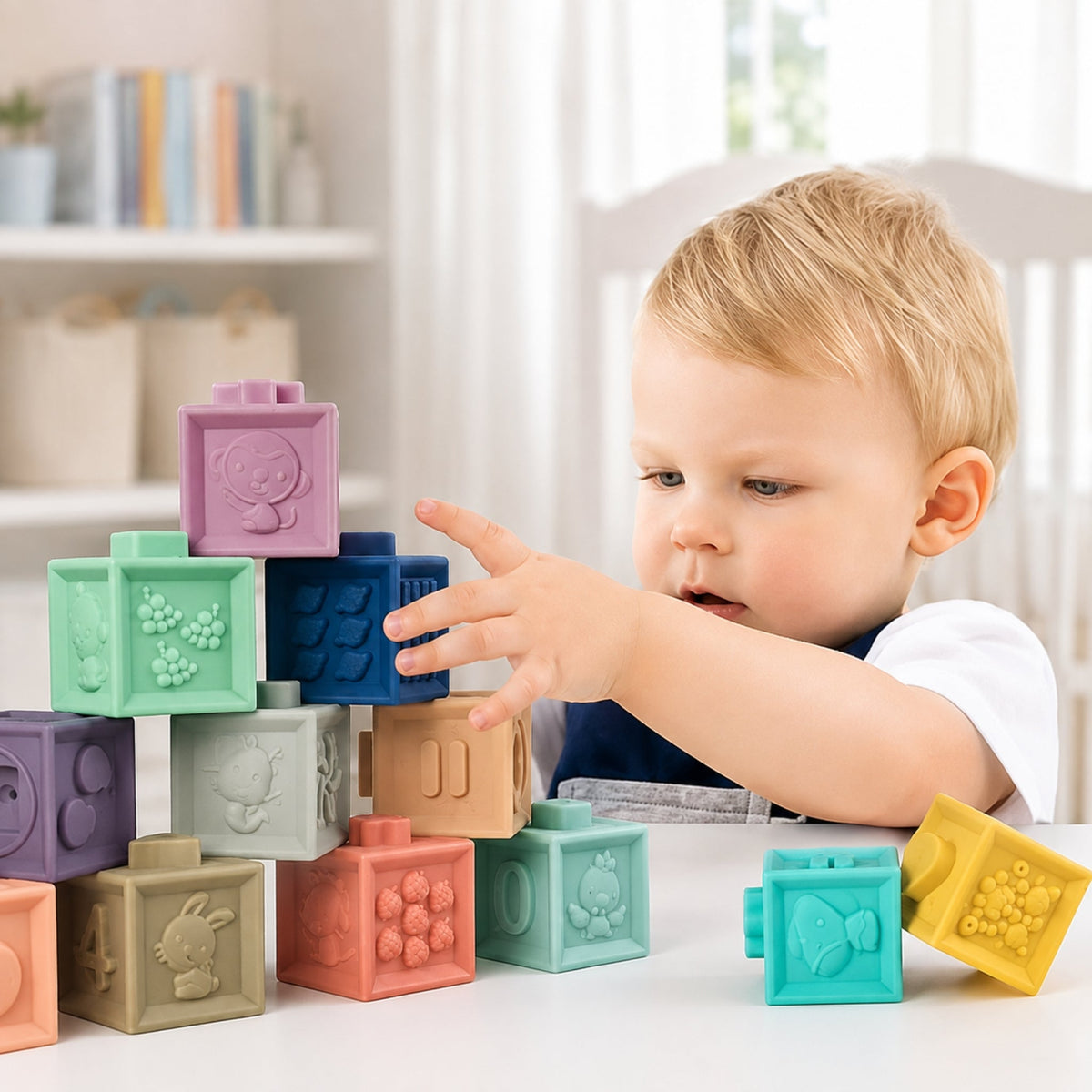 Montessori Squeaky Building Blocks